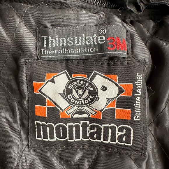 Montana Removable Thinsulate Lining‎ Riding Leather Black Jacket women M - Picture 9 of 15
